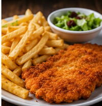 Dönerteller mit Pommes oder Reis (KI-generiertes Symbolbild)